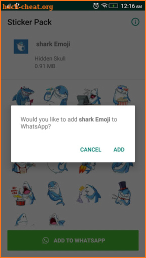 Cute Shark Sticker for WhatsApp screenshot