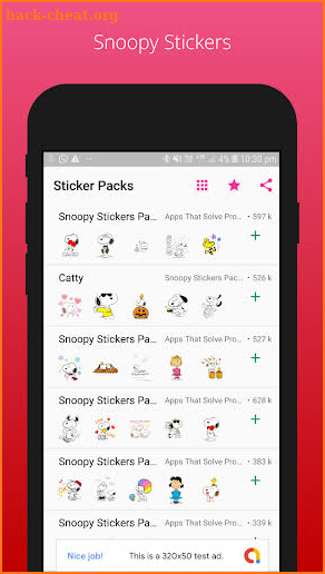 Cute Snoopy Stickers For Whatsapp screenshot