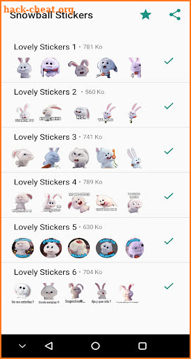 Cute Snowball Stickers WAStickerApps screenshot