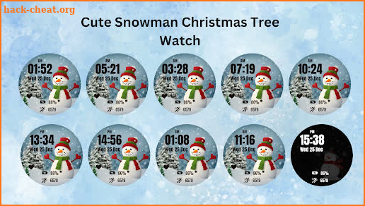 Cute Snowman Christmas Watch screenshot