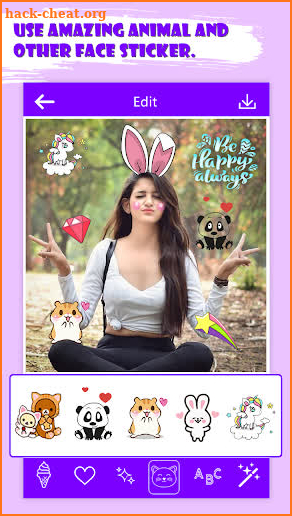 Cute Stickers for Photos : kawaii photo editor screenshot