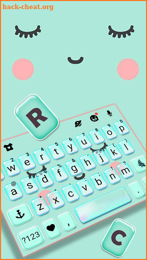 Cute Sweet Face Keyboard Theme screenshot