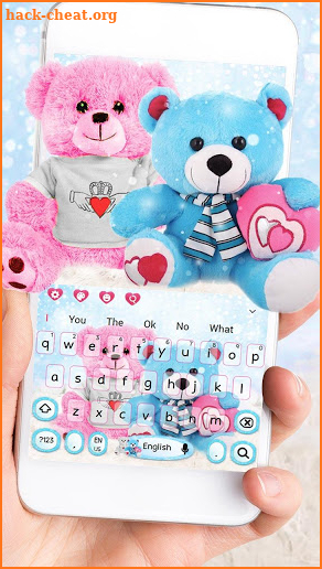 Cute Teddy Bear Couple Love Keyboard screenshot