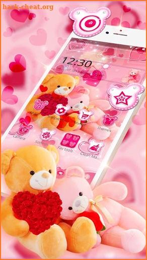 Cute Teddy Bear Love Theme screenshot