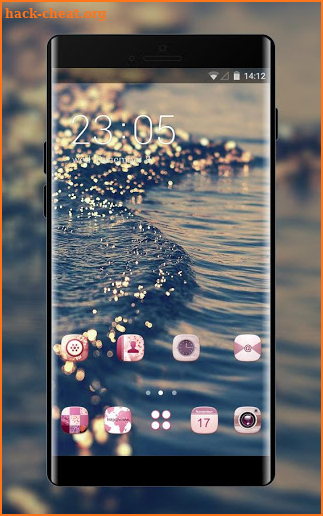 Cute theme mf41 gold sea wave water sunset ocean screenshot