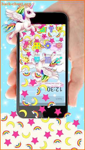 Cute Unicorn Gravity Theme screenshot