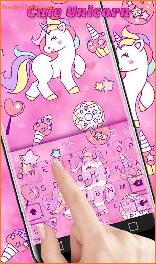 Cute Unicorn Keyboard Theme screenshot