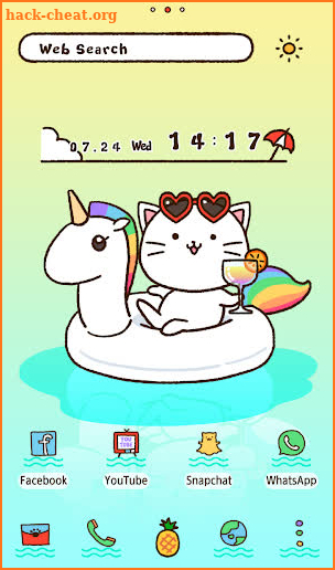 Cute Wallpaper Cat Vacation Theme screenshot