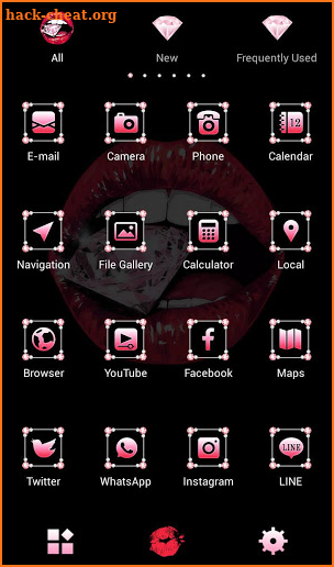 Cute Wallpaper Diamond x Lips Theme screenshot