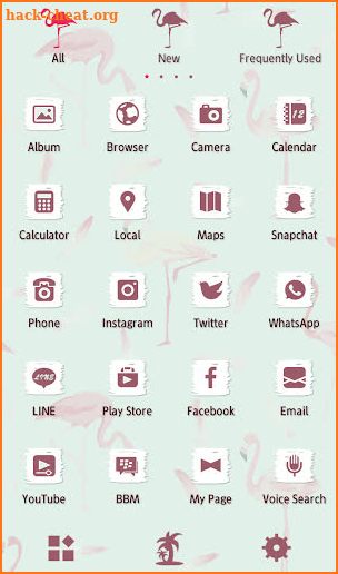 Cute Wallpaper Flamingos Theme screenshot