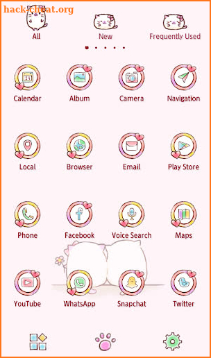 Cute Wallpaper Friendly Round-Cats Theme screenshot