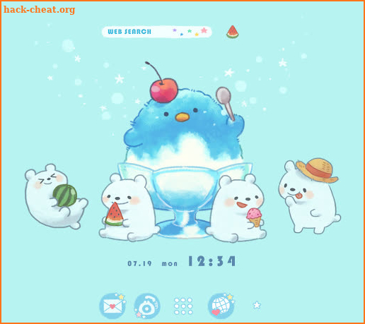 Cute Wallpaper Penguin Shaved Ice Theme screenshot