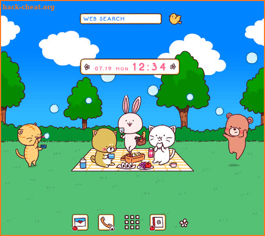 Cute Wallpaper Picnic Friends Theme screenshot