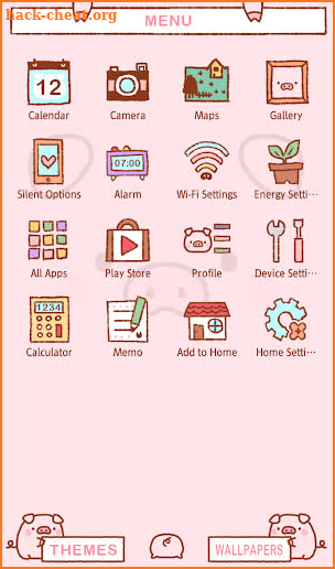 Cute Wallpaper Piggy Face Theme screenshot
