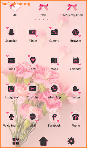 Cute Wallpaper Pink Carnations Theme screenshot