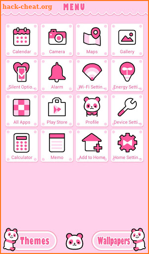 Cute Wallpaper Pink Panda Theme screenshot