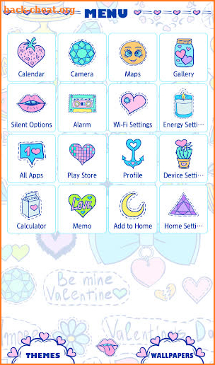 Cute Wallpaper Whimsical Stickers Theme screenshot