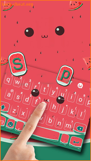 Cute Watermelon Keyboard Theme screenshot