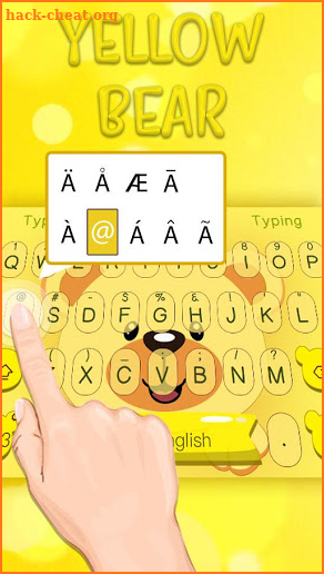 Cute Yellow Bear Keyboard screenshot