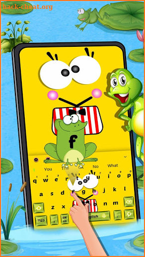 Cute Yellow Frog Keyboard Theme screenshot