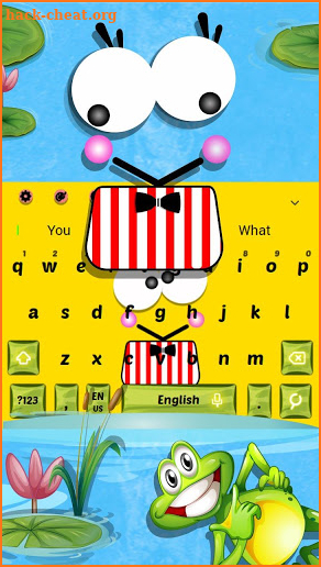 Cute Yellow Frog Keyboard Theme screenshot