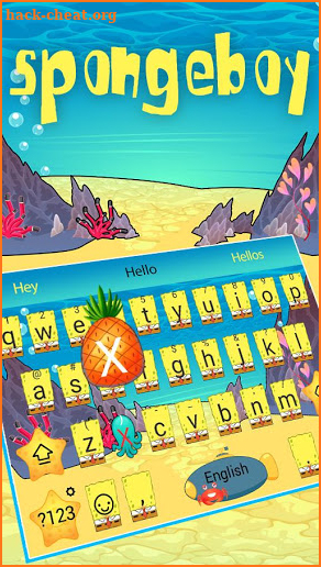 Cute Yellow Sponge Keyboard Theme screenshot