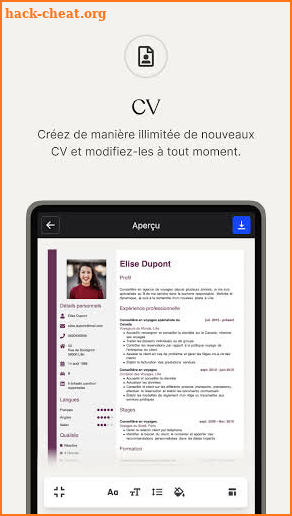 CV.fr - Créer un CV professionnel screenshot