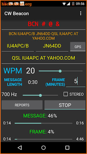 CW Beacon for Ham Radio screenshot