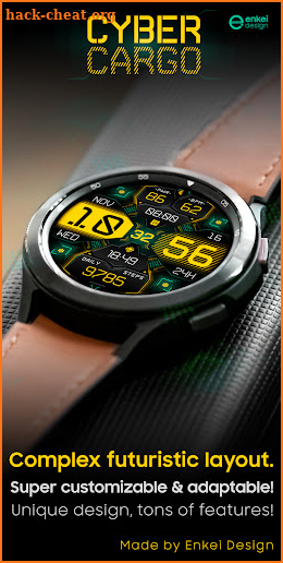 Cyber Cargo digital watch face screenshot