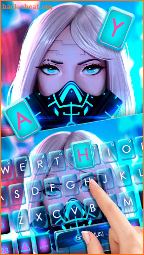 Cyber Punk Girl Keyboard Theme screenshot