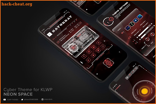 Cyber Theme for KLWP - NEON SPACE screenshot