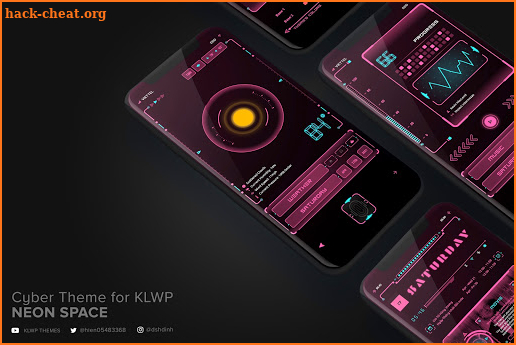 Cyber Theme for KLWP - NEON SPACE screenshot