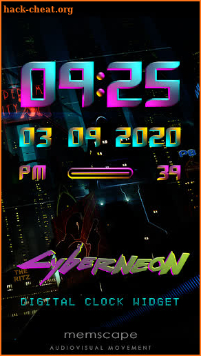 CYBERNEON Digital Clock Widget screenshot