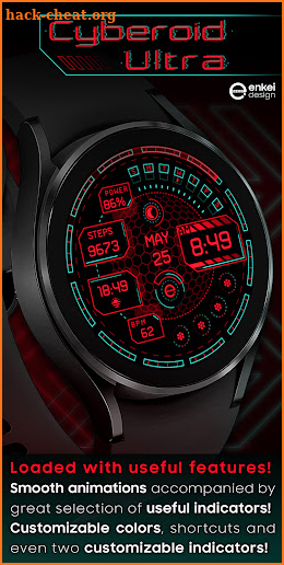 Cyberoid Ultra - watch face screenshot