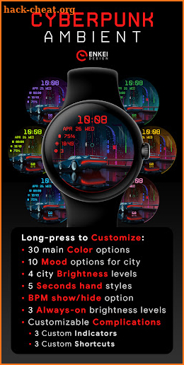 Cyberpunk Ambient - watch face screenshot