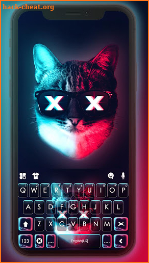 Cyberpunk Cat Keyboard Theme screenshot