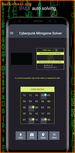 Cyberpunk Minigame Solver - Unofficial Helper App screenshot