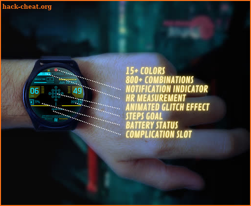 Cyberpunk Neon Watchface screenshot