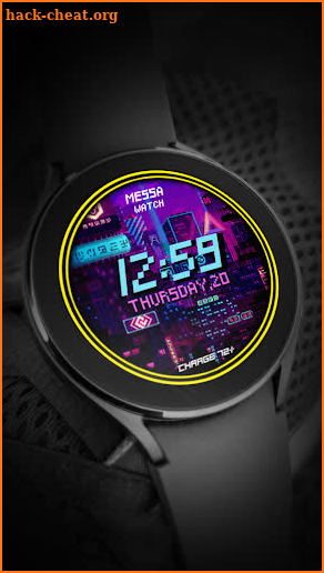 Cyberpunk Pixel Watch Messa screenshot