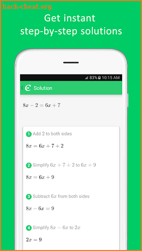 Cymath - Math Problem Solver screenshot