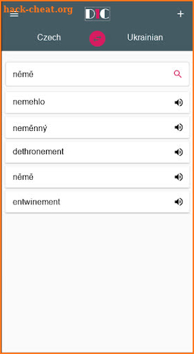 Czech - Ukrainian Dictionary (Dic1) screenshot