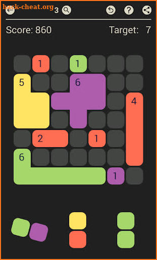 D7: pack the colored Dominoes per 7. Casual game. screenshot