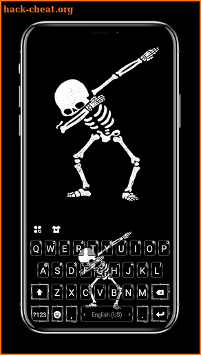 Dabbing Skull Keyboard Background screenshot