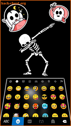 Dabbing Skull Keyboard Background screenshot