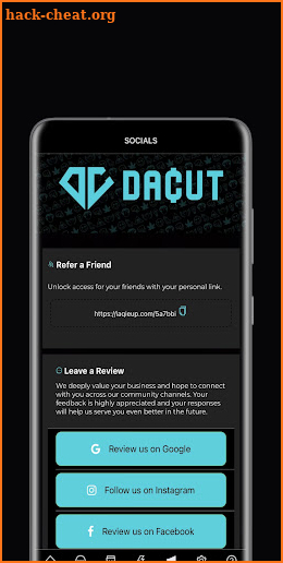 DACUT screenshot