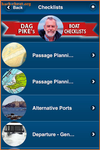 DAG PIKE'S BOATING CHECKLISTS screenshot