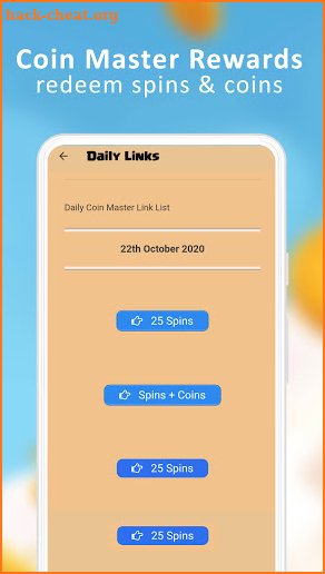 Daily Coin Master Rewards and Links for Spins screenshot