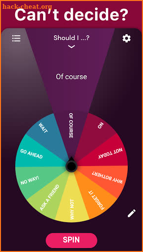 Daily Decision Wheel - Randomize Everything! screenshot