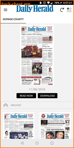 Daily Herald E-edition screenshot