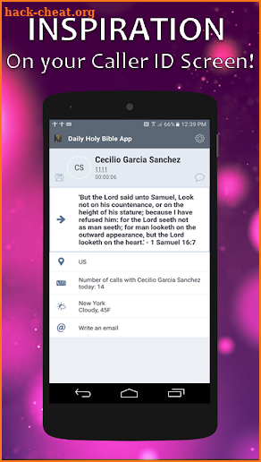 Daily Holy Bible - Free Bible Verses and Caller ID screenshot